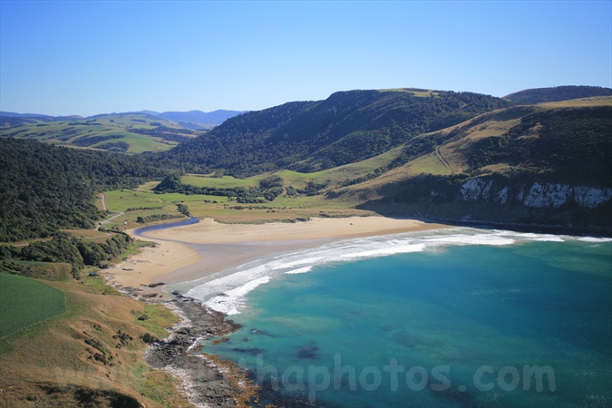 Purakaunui Bay,aerial,The Catlins,South Otago,Clutha District