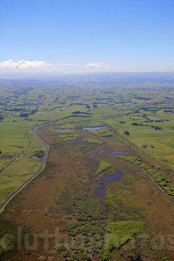 Lake Tuakitoto,South Otago,aerial